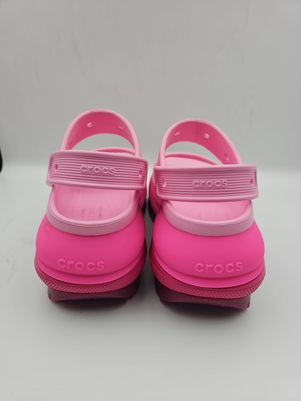 CROCS Pink Layered Platform Sandals - Picture 5 of 8